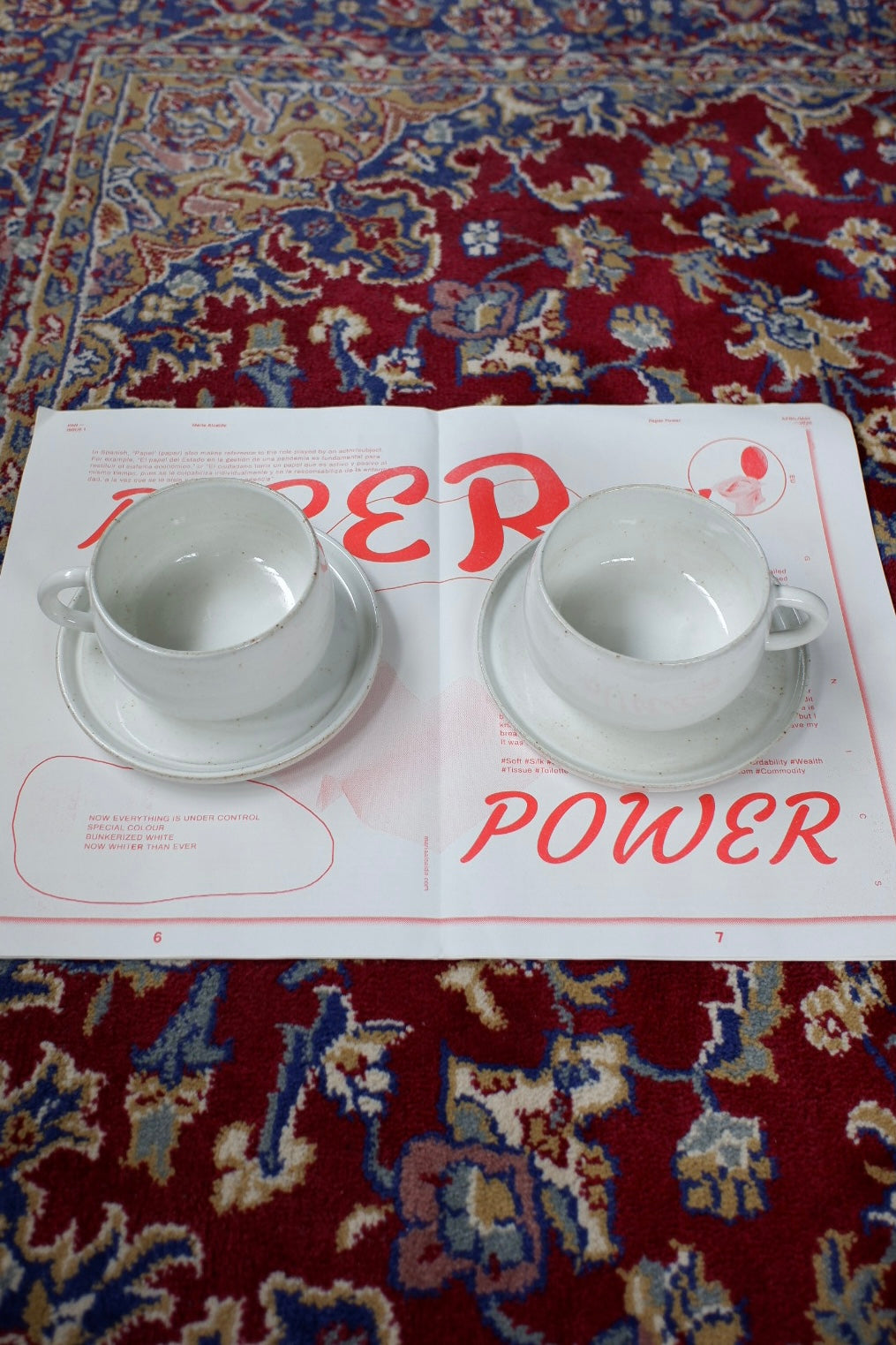 White cup and saucer