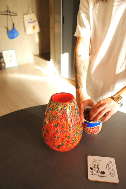 Multicoloured flower vase
