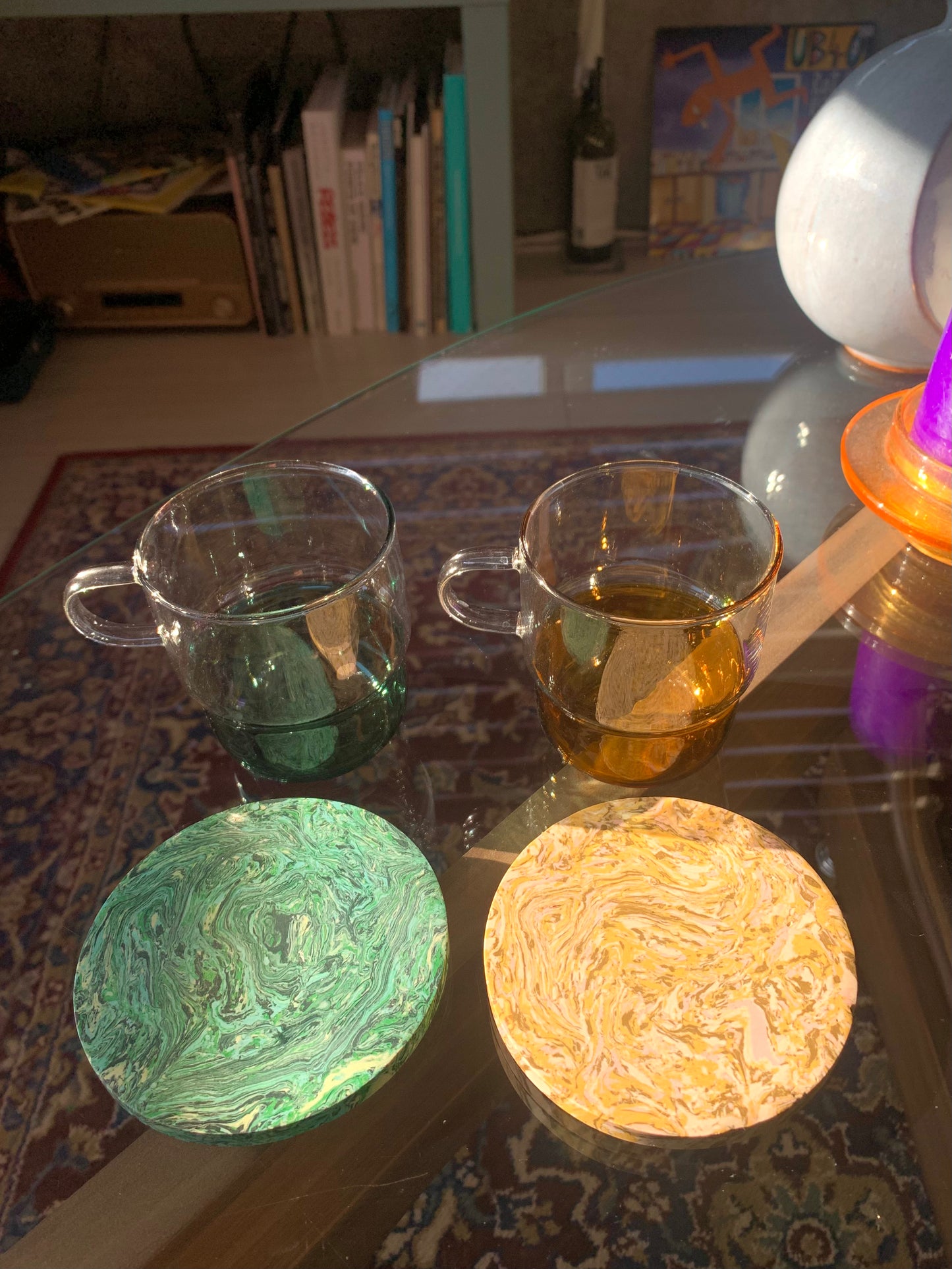 Pair of glass mugs
