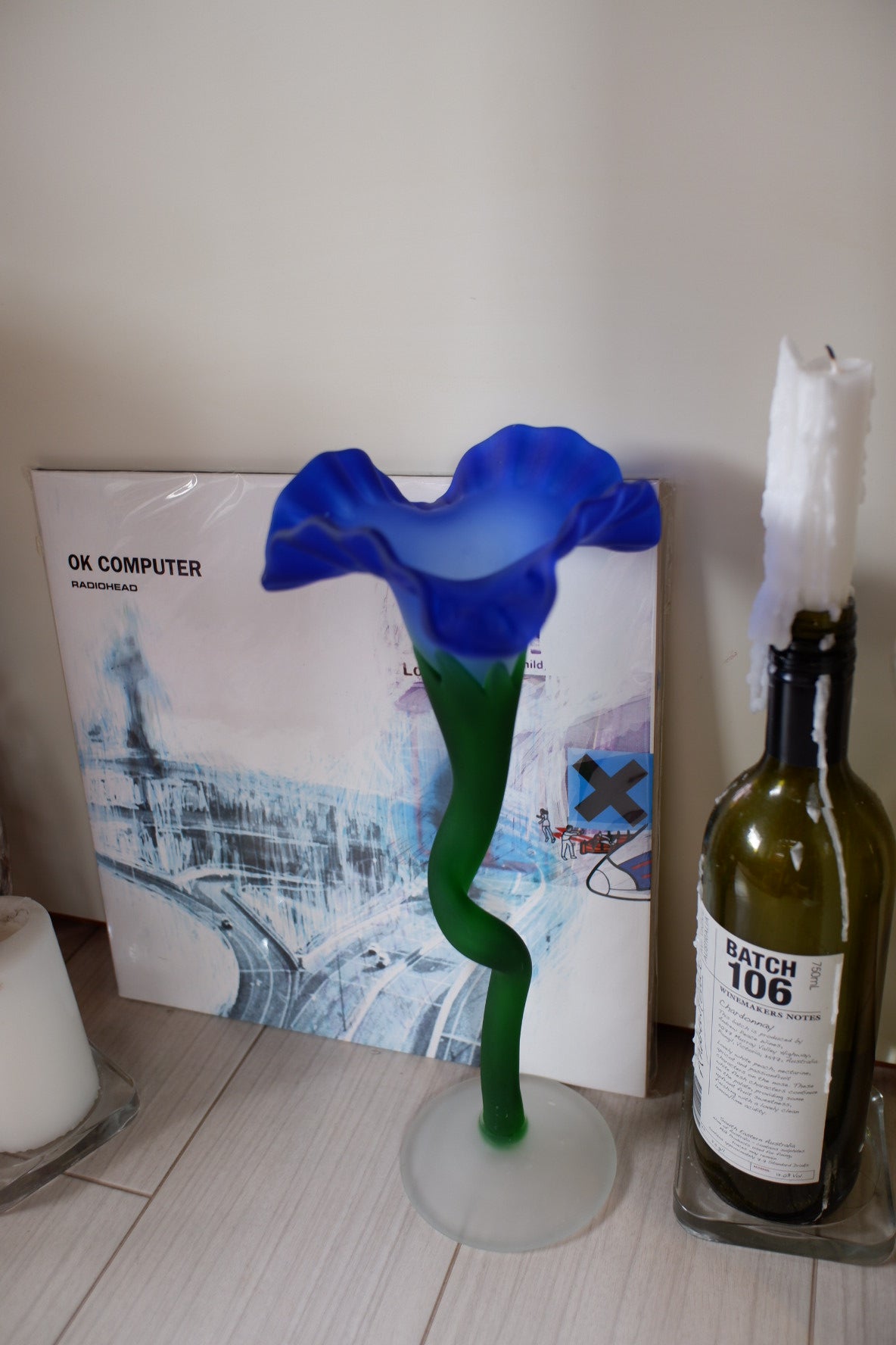 Blue flower vase