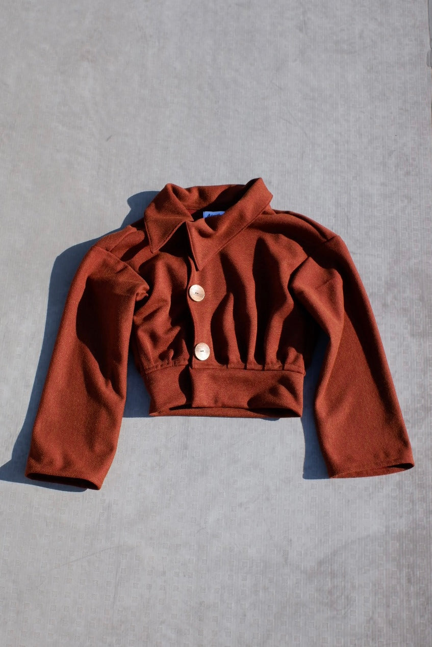 Unevenly jacquard top
