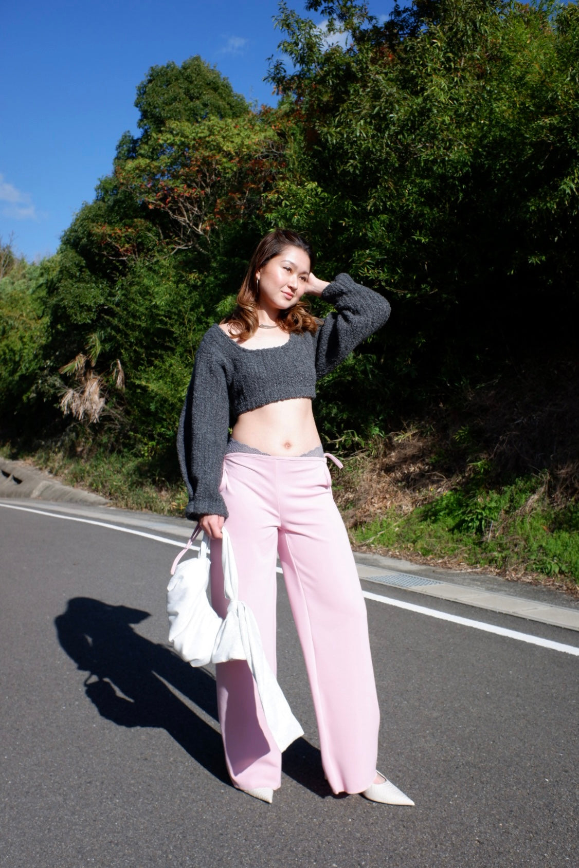 Side open trousers