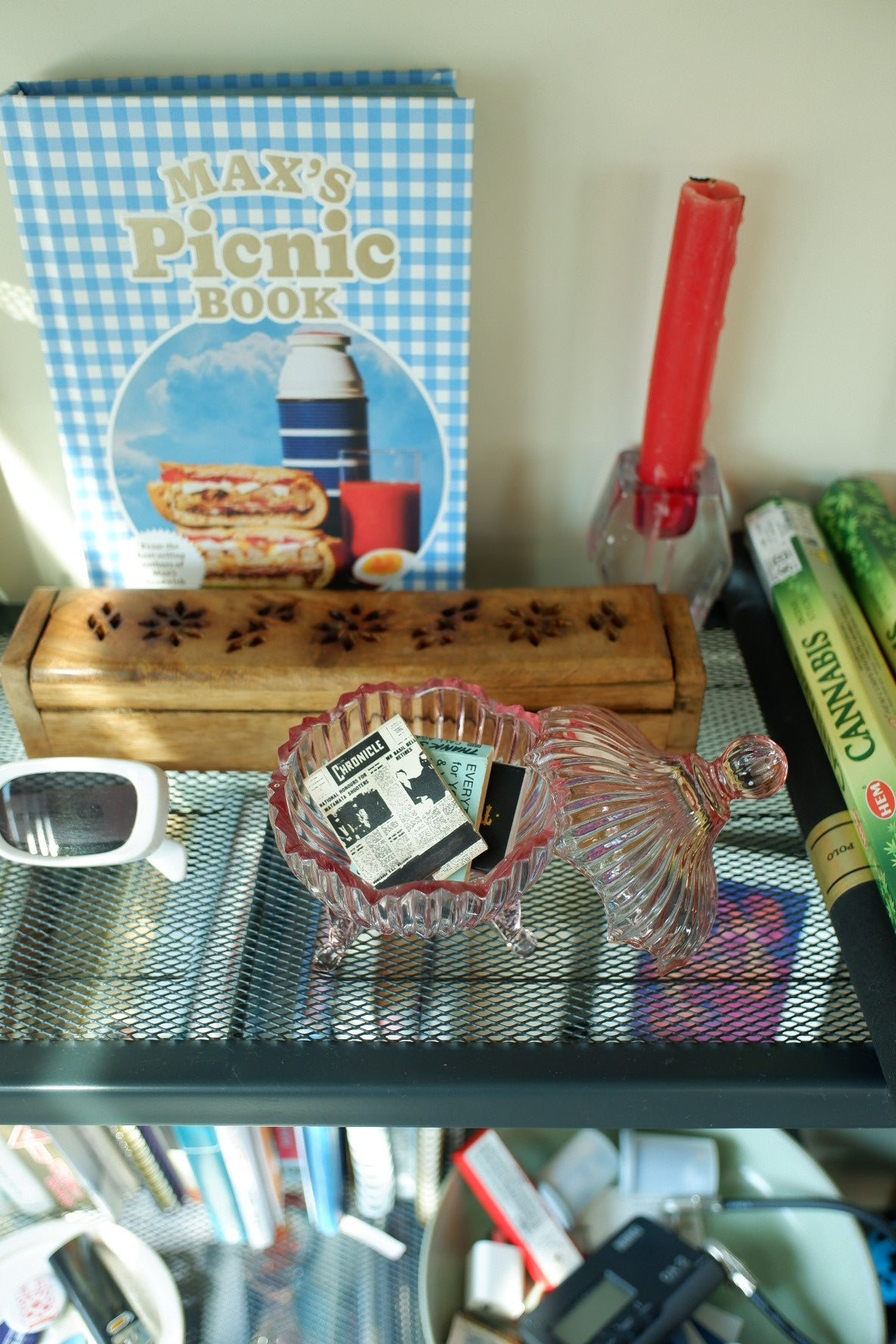 Pink glass box