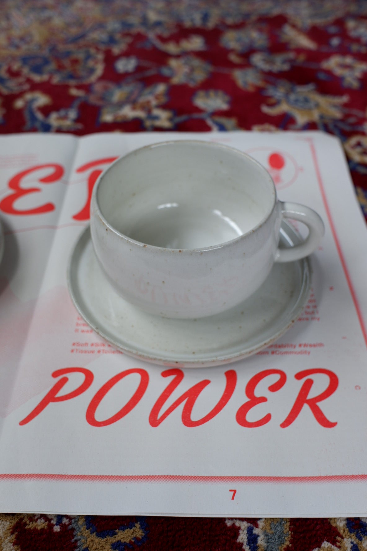 White cup and saucer
