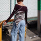 Side open trousers