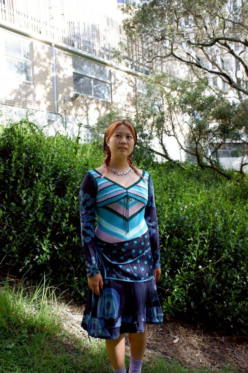 Up cycling dress : Blue
