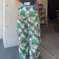 Side open trousers : Flowers