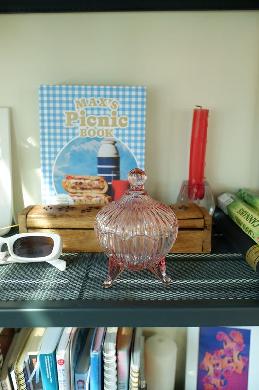 Pink glass box