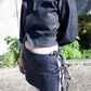Unevenly denim jacket