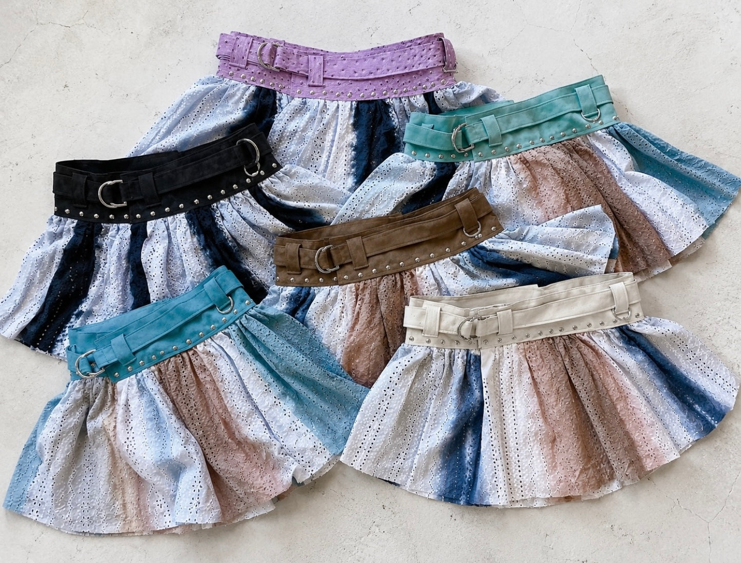 Dr.Lily collab belt skirt : Aqua