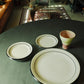 Simple white × black plate
