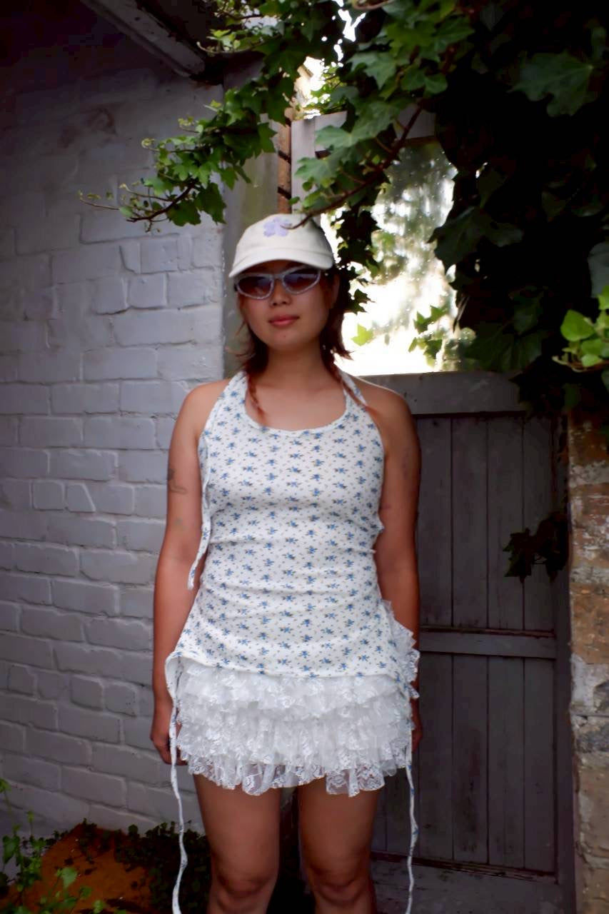 Frill mini skirt/Camisole