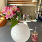 White ball vase
