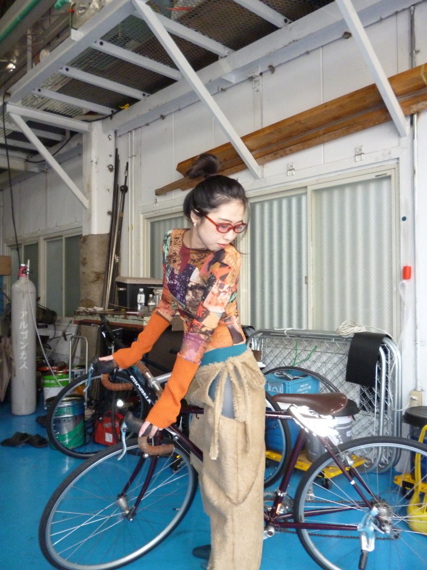 Side open trousers : Fur