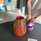 Multicoloured flower vase