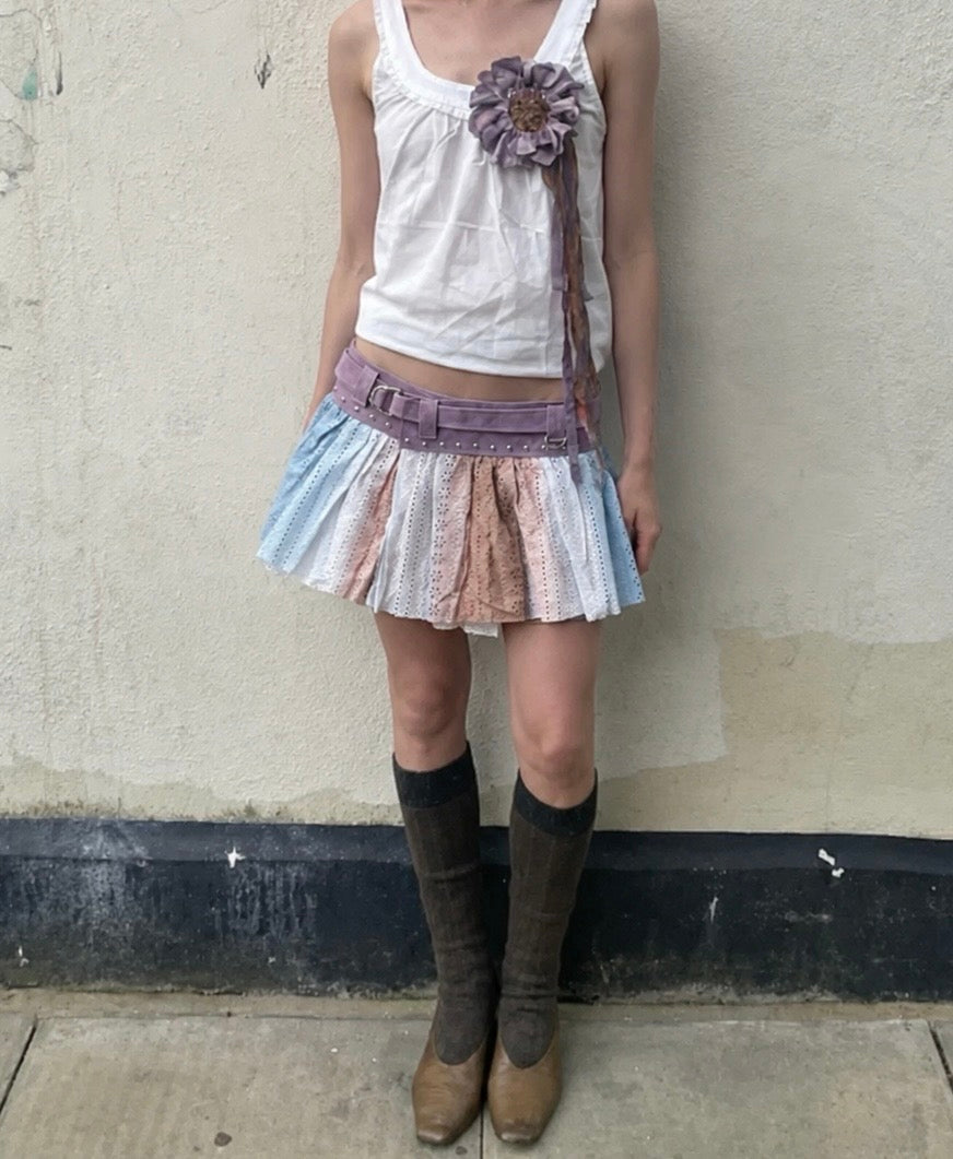 Dr.Lily collab belt skirt : Purple