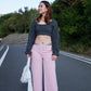 Side open trousers