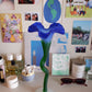 Blue flower vase