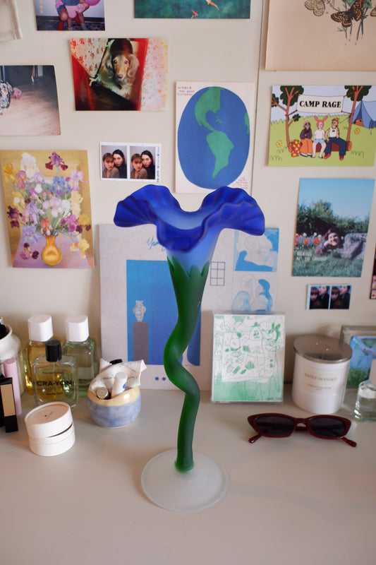 Blue flower vase