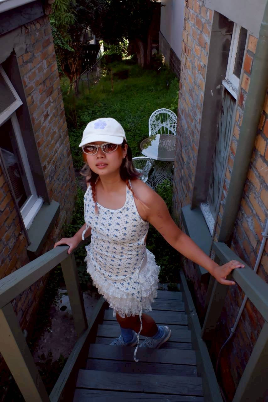 Back tied camisole:Flower