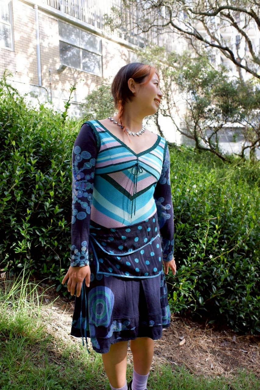 Up cycling dress : Blue