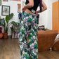Side open trousers : Flowers
