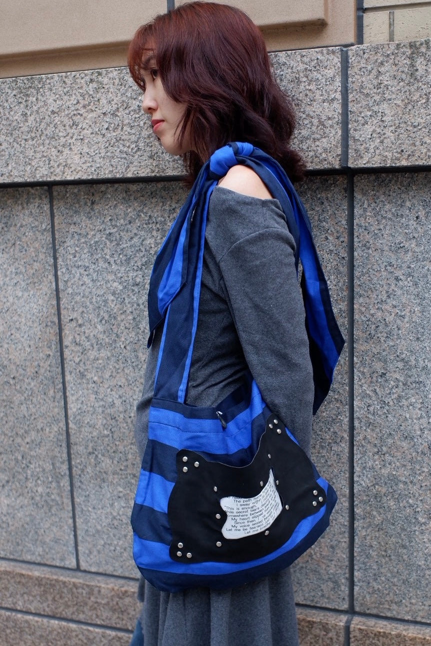 Blue striped bag