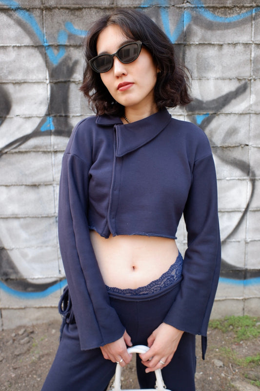 Unevenly jersey top
