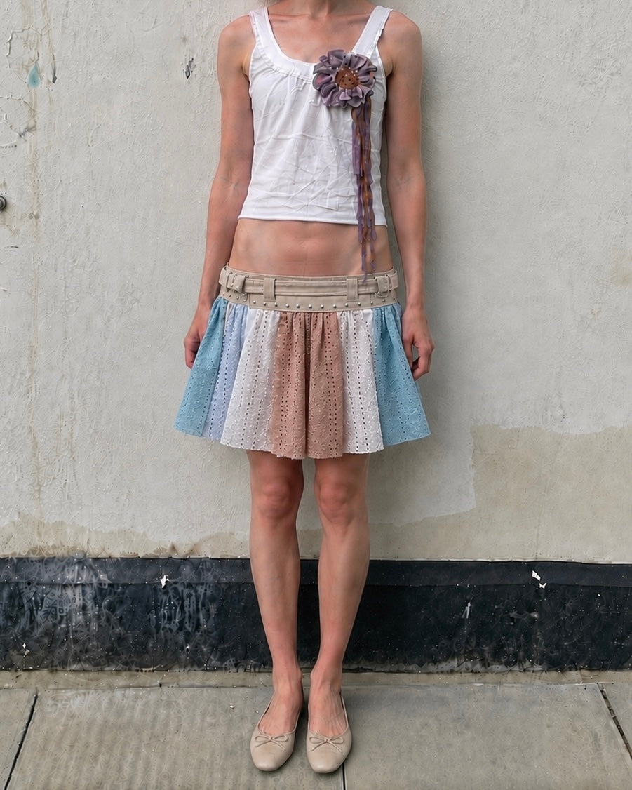 Dr.Lily collab belt skirt : Gray Baige