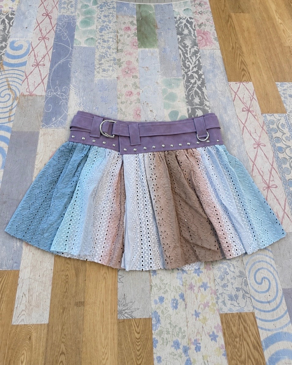 Dr.Lily collab belt skirt : Purple