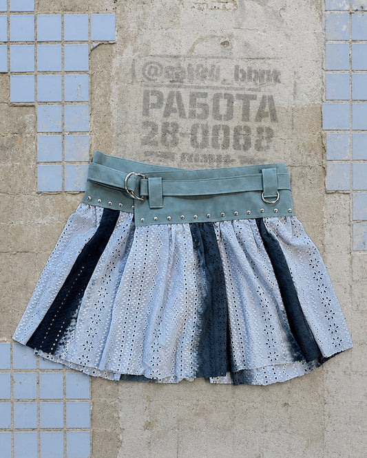 Dr.Lily collab belt skirt : Aqua
