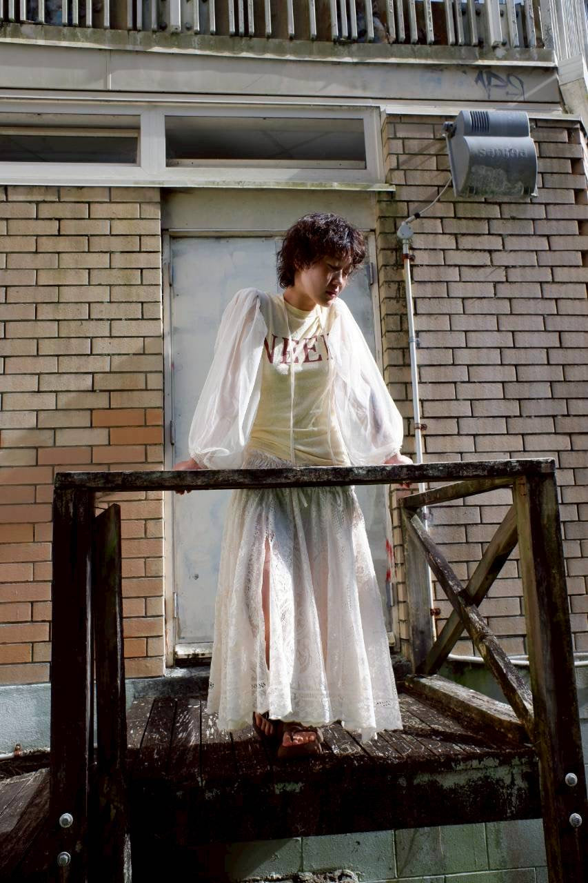 Up cycling dress : Beige
