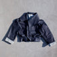 Unevenly denim jacket