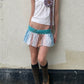 Dr.Lily collab belt skirt : Turquoise