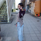 Side open trousers