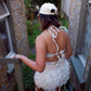Frill mini skirt/Camisole