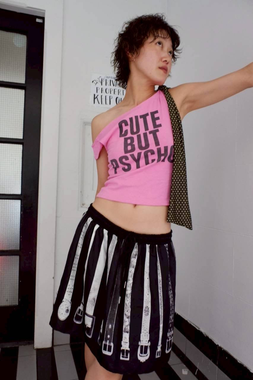 Shoulder top : Pink