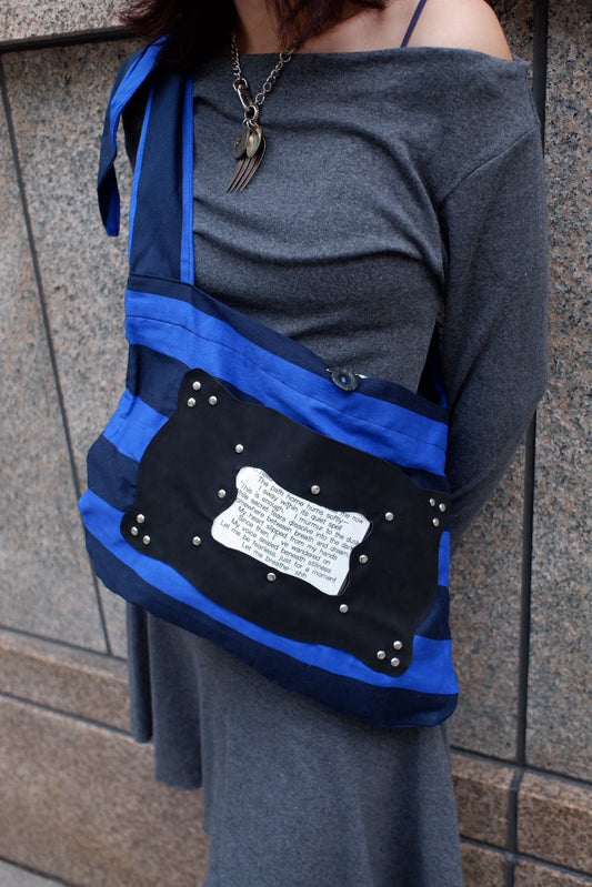 Blue striped bag