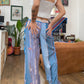 Side open trousers : Ocean