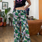 Side open trousers : Flowers