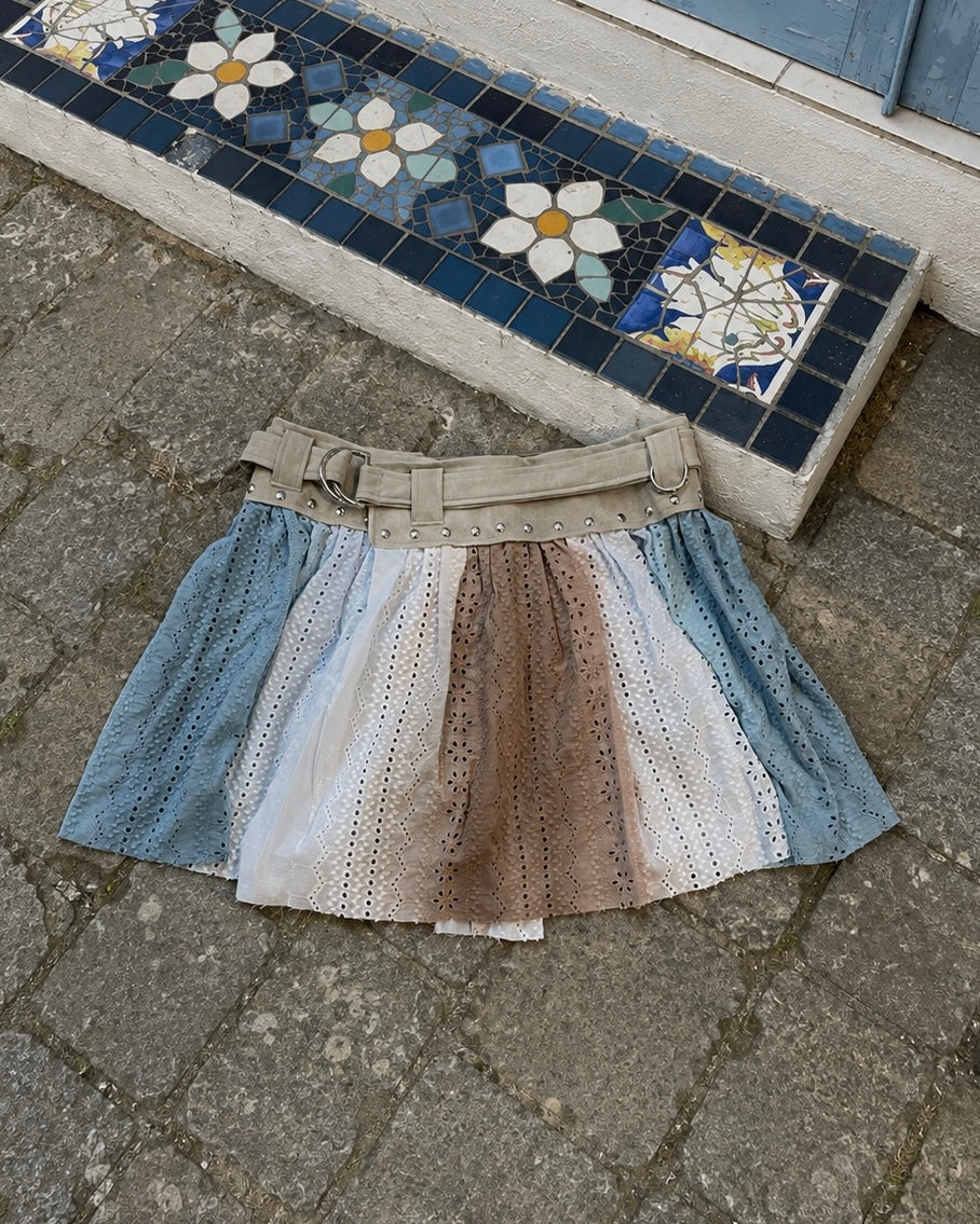Dr.Lily collab belt skirt : Gray Baige