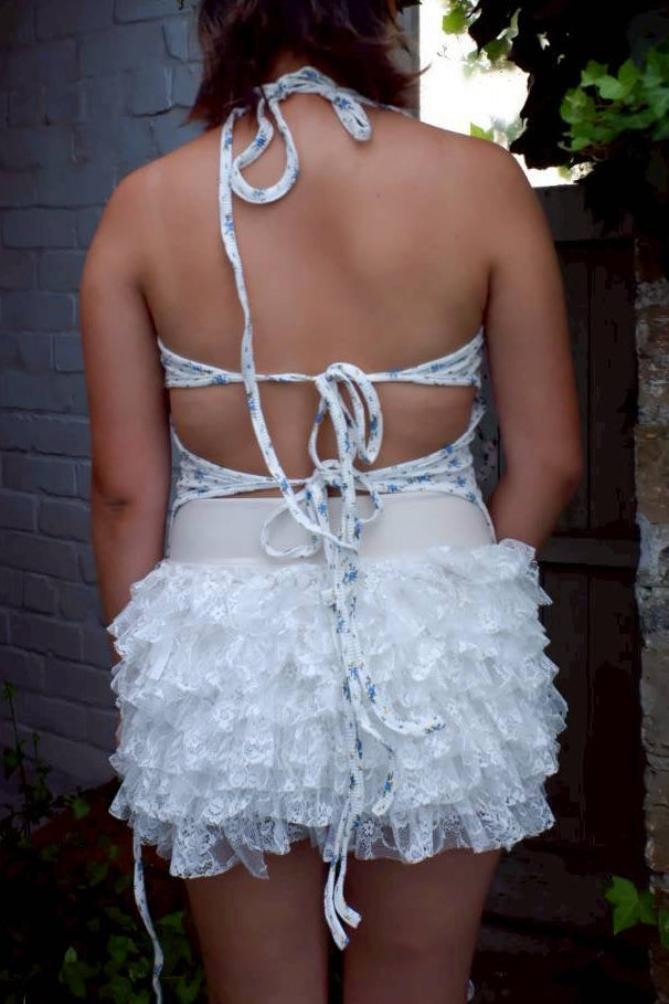 Frill mini skirt/Camisole