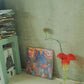Orange flower vase