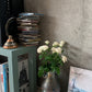 Marbled glass pots