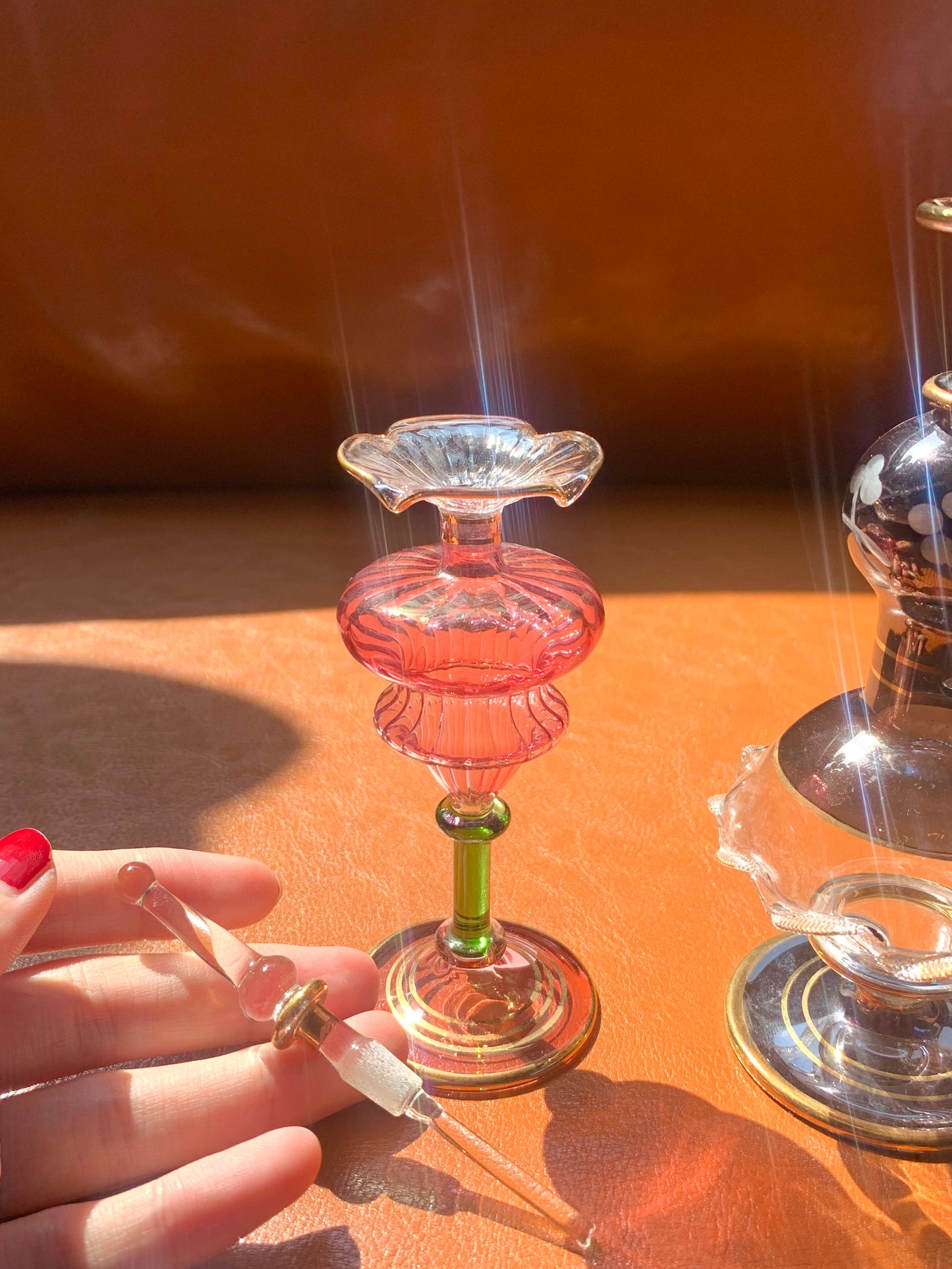 Glass perfume bottle/Pink