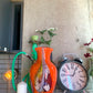 Orange marble pot