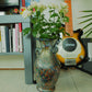 Marbled glass pots