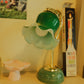 Green glass table lamps