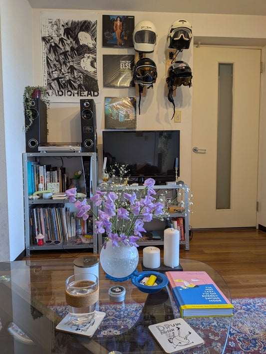White ball vase